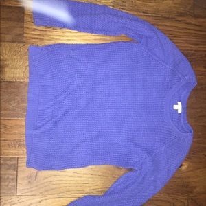 Bright blue knitted sweater